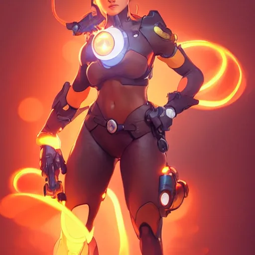 overwatch tracer wearing a digital cyberkinetic mask,, Stable Diffusion