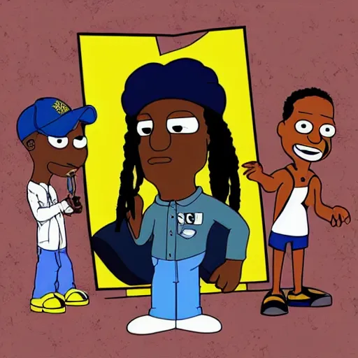 Image similar to a$ap rocky in the style of family guy