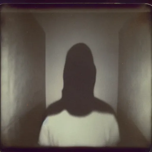 Image similar to dark room filled with shadowy figures, horror, nightmare, terrifying, surreal, nightmare fuel, old polaroid, blurry, expired film, lost footage, found footage,