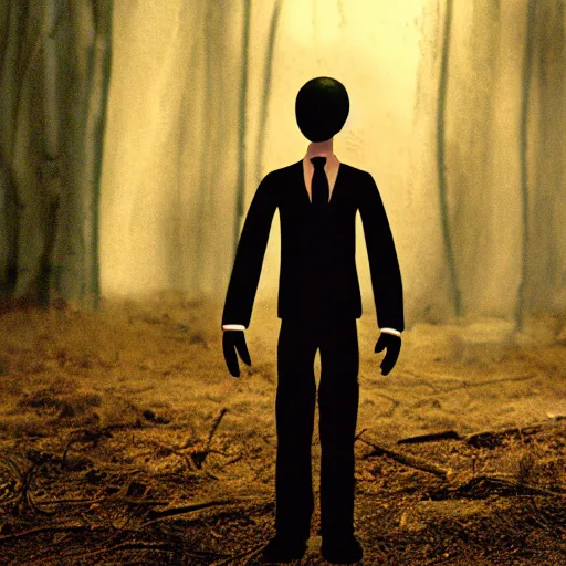 Image similar to anthony fauci slenderman, hyperrealistic, claymation, volumetric lighting, 3 5 mm film still, concept art