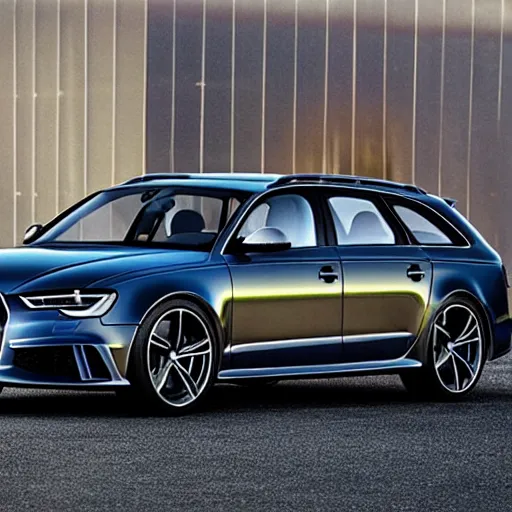 Prompt: “An Audi RS6 avant if it were made it the 1970s, 4K, ultra realistic, brochure photo”