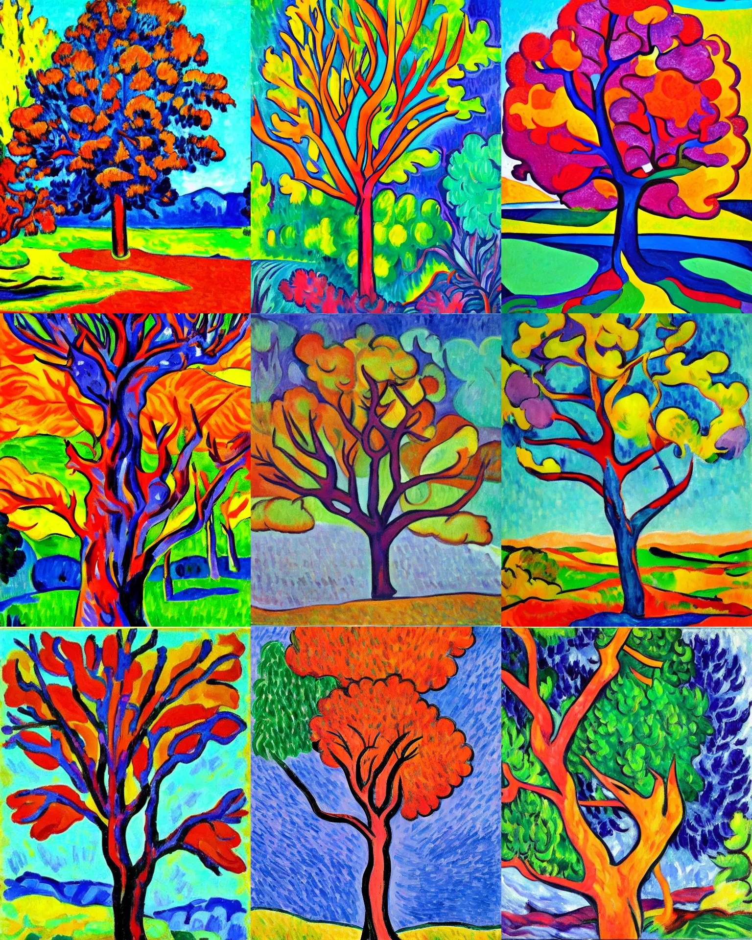 Prompt: fauvism tree