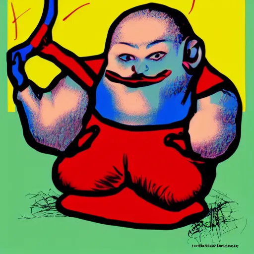 Prompt: pop art gollumn