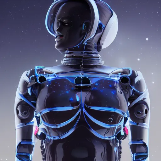 Prompt: beautiful image of a human like android in a thight plugsuit, high quality, highly detailed, 4 k, drawn by wwpgi, trending on artstation, digital art, rendered in unity 3 d