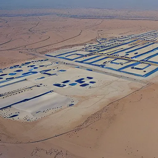 Prompt: giant walmart with a very big parking lot at the sahara desert, 2 0 2 2