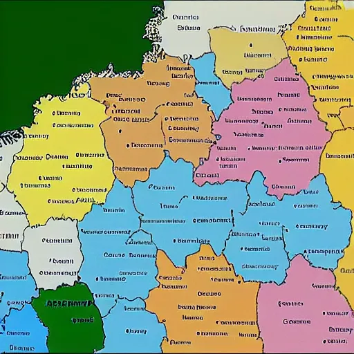 Image similar to the map of germany in all of the states in germany make the lines right