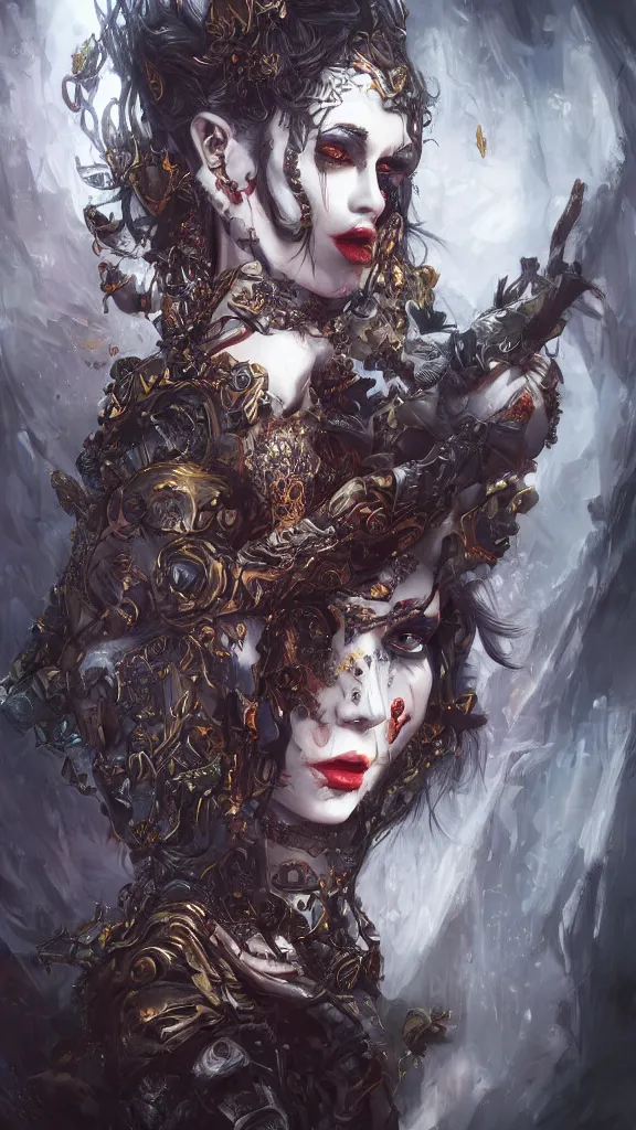 Prompt: death 1 3, maximalist, high detail, 8 k, ornate, dark fantasy, realistic, masterpiece, trending on art station, complex, wlop