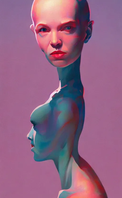 Image similar to Portrait of a cute woman, very coherent, painted by painted by Benjamin Björklund, painted by Edward Hopper, Wayne Barlowe, painted by James Gilleard, airbrush, art by JamesJean