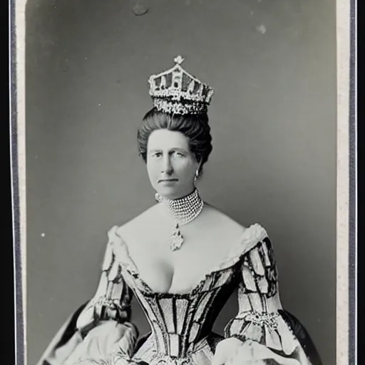 Image similar to photo of a beautiful and elegant 3 1 year old german queen, circa 1 8 6 5