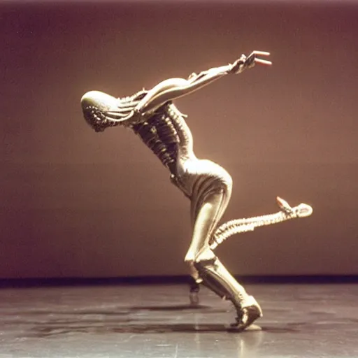 Image similar to xenomorph aliens ballet dancing elegantly in a dance studio. Giger. photo realistic 35mm 4k