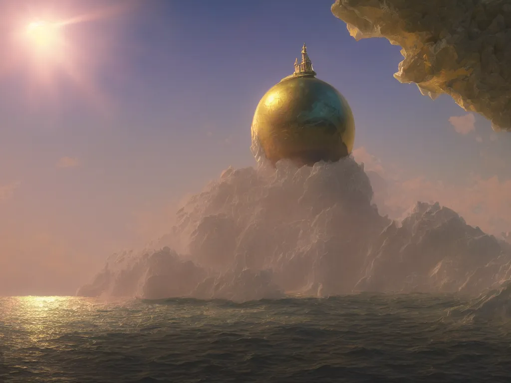 Prompt: 3d render, Sunlight Study, The orb of truth by Ivan Aivazovsky and ((((Lisa Frank)))), Art Nouveau, 8k, extreme detail, sharp focus, octane render