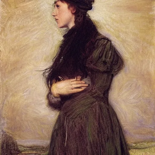 Image similar to a true-to-life portrait of Saoirse Ronan painted by John Everett Millais, real life accurate, Saoirse Ronan actress,