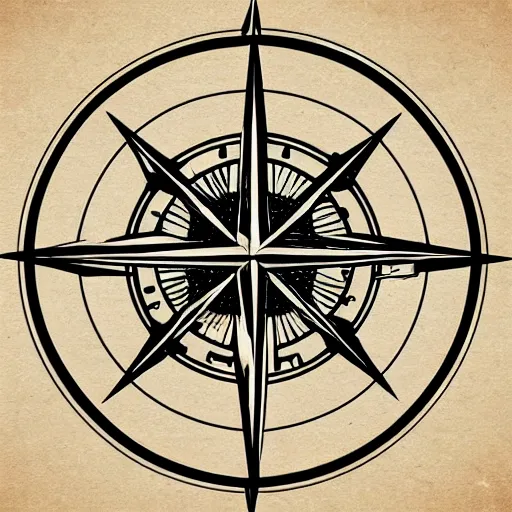 skull compass rose