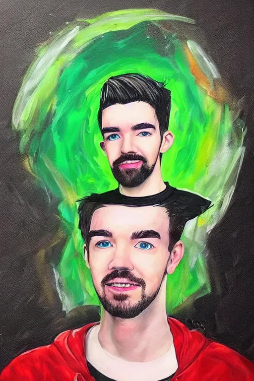 Image similar to Sean McLoughlin, Jacksepticeye, Irish Youtuber, solo portrait 🎨🖌️🪄 ❤️‍🔥