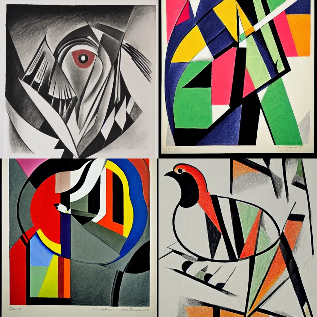 Prompt: bird, dynasty robert sonia delaunay escher joost swarte, pencil drawing