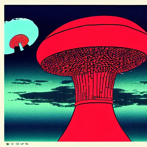 Image similar to nuclear mushroom in Tokyo by Toshio Saeki