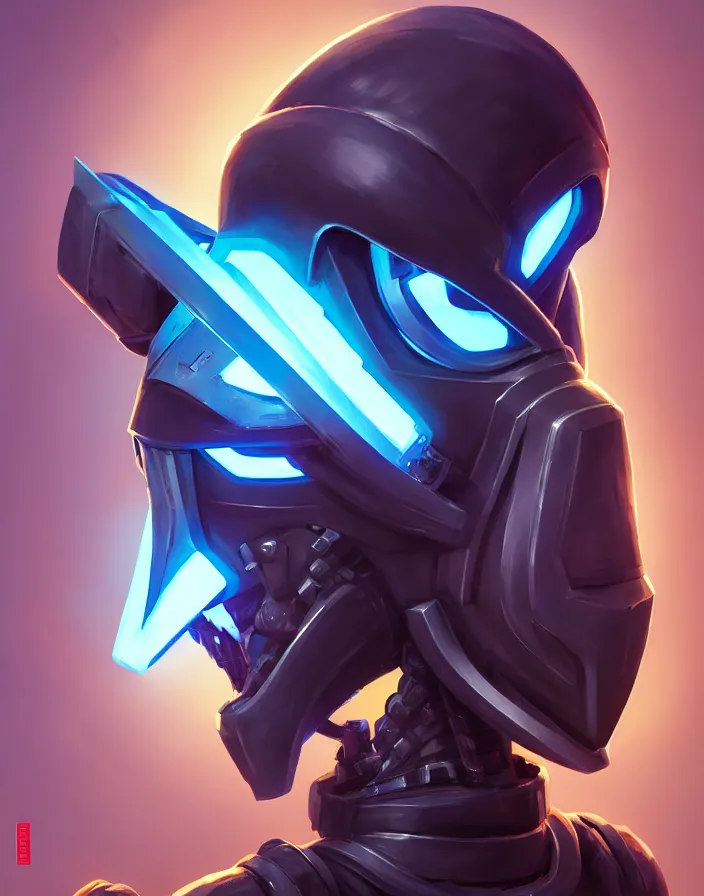 Image similar to epic mask helmet robot ninja portrait stylized as fornite style game design fanart by concept artist gervasio canda, behance hd by jesper ejsing, by rhads, makoto shinkai and lois van baarle, ilya kuvshinov, rossdraws global illumination radiating a glowing aura global illumination ray tracing hdr render in unreal engine 5