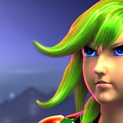 Image similar to samus aran as link