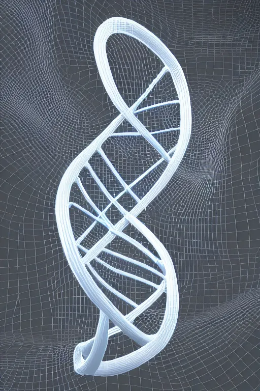 Prompt: dna helix, 3 d rendering