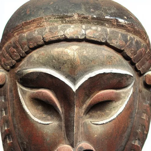 Prompt: a very detailed and beautiful japanese style ancient mask, realistic photo