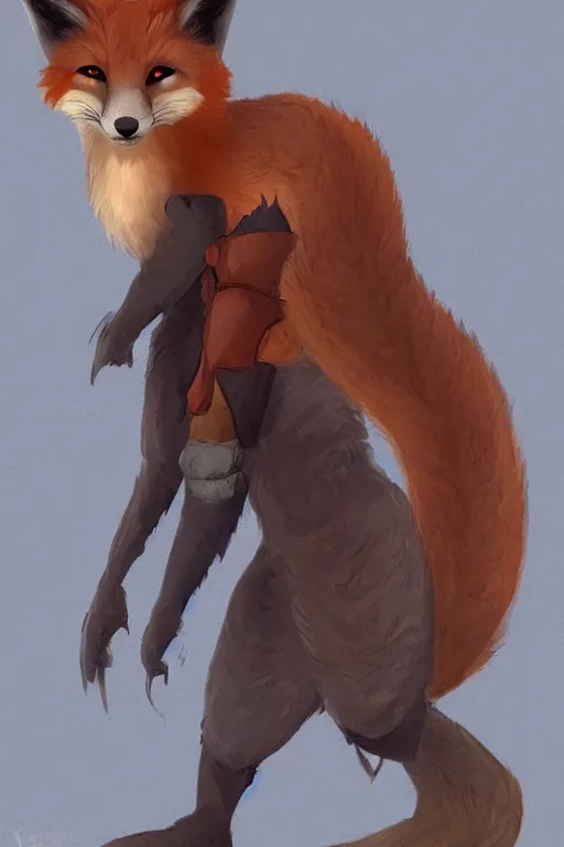 Prompt: an anthropomorphic medieval fox with a fluffy tail, backlighting, trending on artstation, digital art, furry art, trending on furaffinity, fantasy art, by kawacy