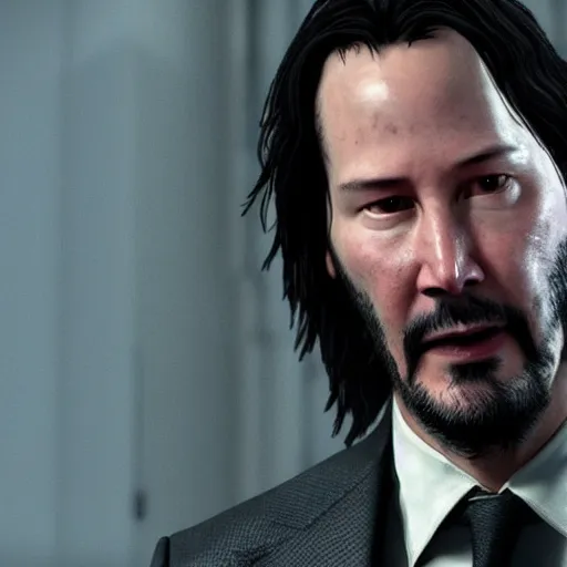 Image similar to keanu reeves in death stranding