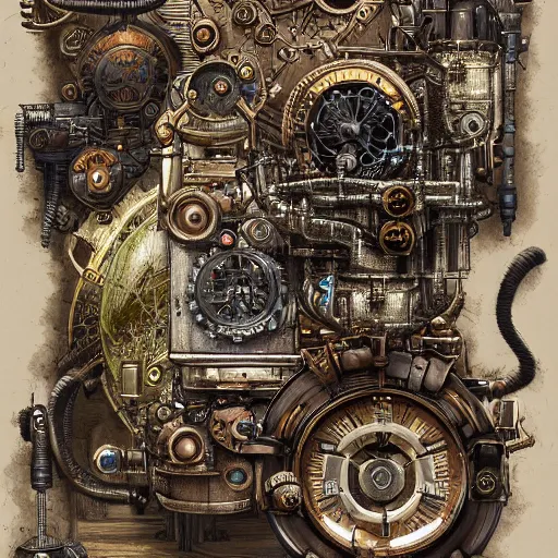 Prompt: steampunk, hyper detailed