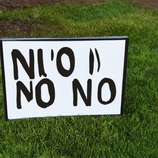 Prompt: sign saying no friends. in the style of no smoke sign.