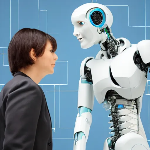 Image similar to Two AIs having a conversation, A.I., artificial intelligence technology