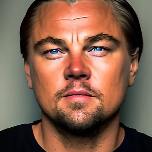 Image similar to bodycam photo of leonardo dicaprio robbing a police officer, wide angle, fisheye, uhd, 8 k, bodycam, award winning,