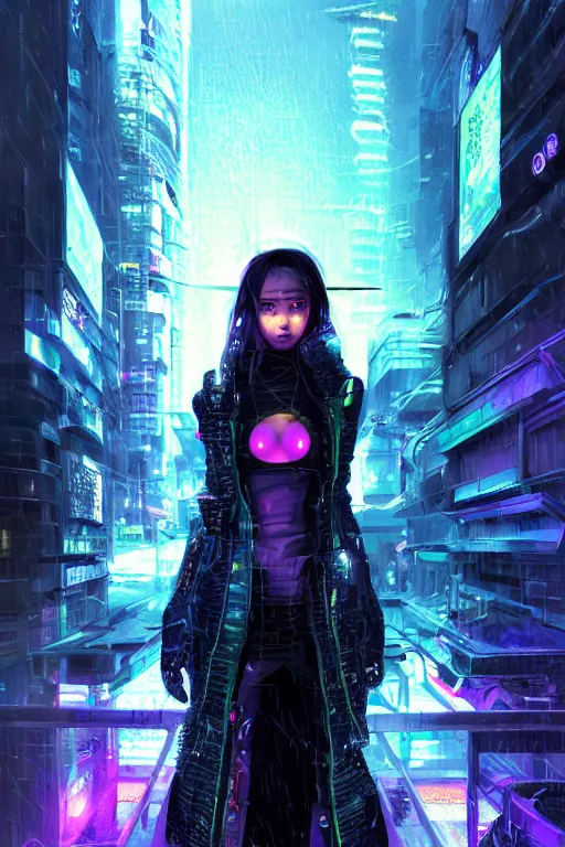 Image similar to portrait futuristic talented cyberpunk female Alchemist, in futuristic stormy heavy snowy thunder tokyo rooftop Enchantment cyberpunk night, ssci-fi, fantasy, intricate, very very beautiful, elegant, neon light, highly detailed, digital painting, artstation, concept art, soft light, hdri, smooth, sharp focus, illustration, art by tian zi and craig mullins and WLOP and alphonse mucha