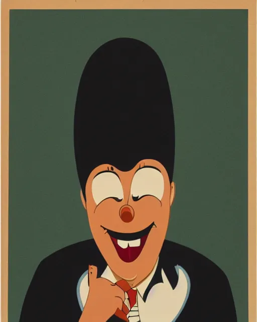 Image similar to portrait of young man style of tex avery