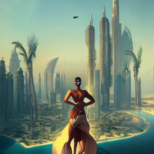 Image similar to gta : dubai, by peter mohrbacher