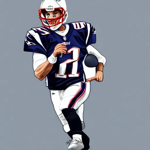 Prompt: Tom Brady portrait