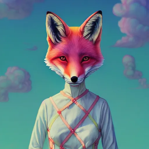 Prompt: android fox:: by Martine Johanna and Simon Stålenhag and Chie Yoshii :: dynamic, particulate, pastel colors, intricate, elegant, highly detailed, centered, artstation, smooth, sharp focus, octane render, 3d