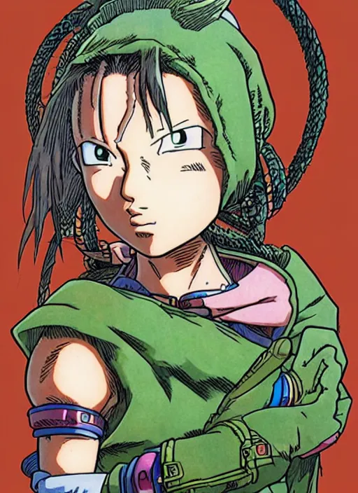 Image similar to a portrait of a pretty sewer punk young lady by akira toriyama