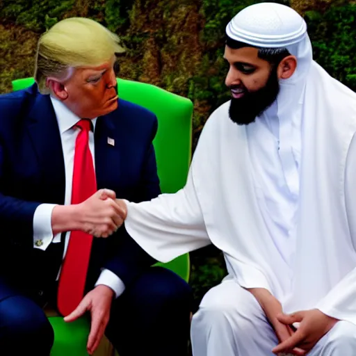 Image similar to trump converting to islam