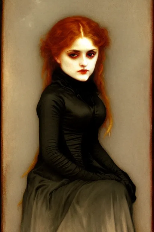 Image similar to victorian vampire blondes painting by rossetti bouguereau, detailed art, artstation