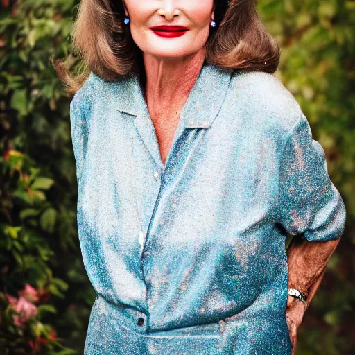 Image similar to old brooke shields actress at age 9 0 years old, color ( sony a 7 r iv, symmetric balance, polarizing filter, photolab, lightroom, 4 k, dolby vision, photography award ), vogue, perfect face