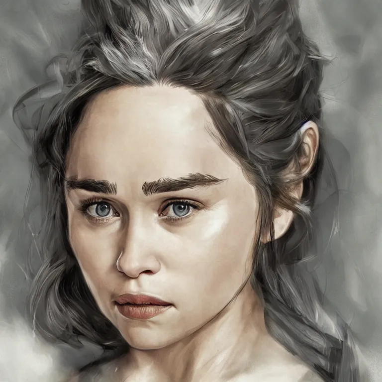 Image similar to Emilia Clarke, concept art, masterpiece, photorealism