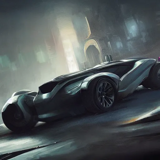 Prompt: modded car, elegant, digital painting, concept art, smooth, sharp focus, art style from Wang Ke and Greg Rutkowski and Bruce Kaiser and Scott Robertson and Dmitry Mazurkevich and Doruk Erdem and Jon Sibal, small style cue from Blade Runner and Minority Report and iRobots
