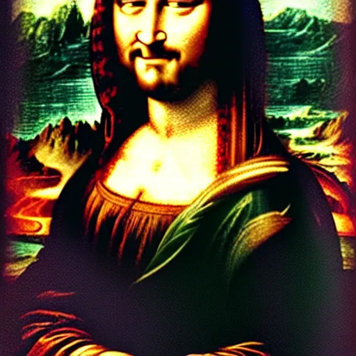 Image similar to jesus monalisa smile transformation