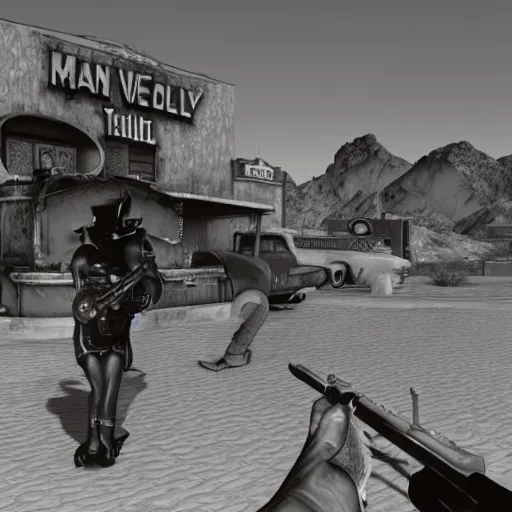 Image similar to fallout new vegas by man ray