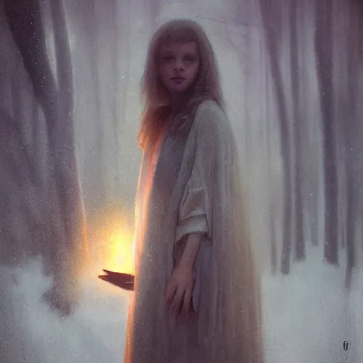 Prompt: pale ghost girl, by mikko lagerstedt, by gaston bussiere, by jean deville, cinematic lighting