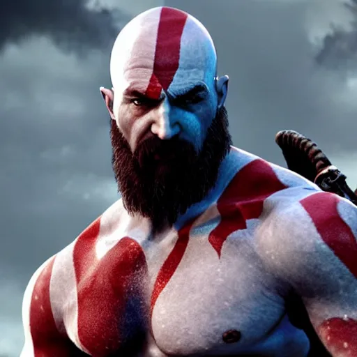 Prompt: kratos from god of war in star wars, cinematic film still