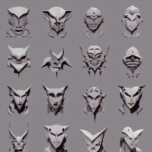 Image similar to face icon stylized minimalist gargoyles, loftis, cory behance hd by jesper ejsing, by rhads, makoto shinkai and lois van baarle, ilya kuvshinov, rossdraws global illumination