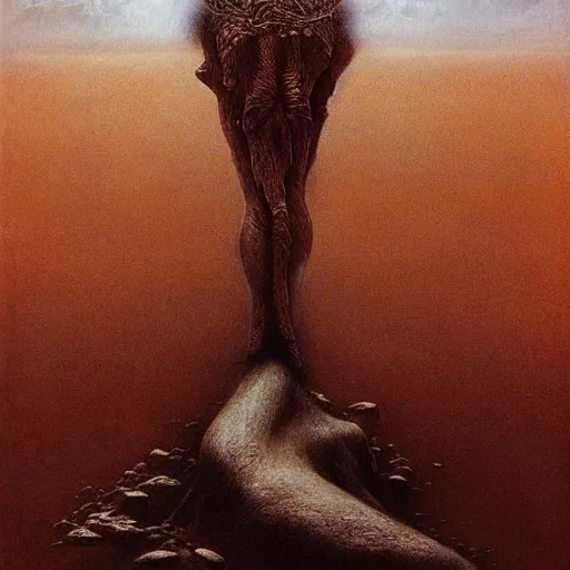 Prompt: Friendship of Nations by Zdzislav Beksinski