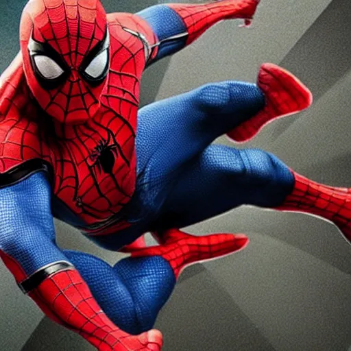 Image similar to dwayne johnson as spiderman, full body shot, highly - detailed, sharp focus, award - winning