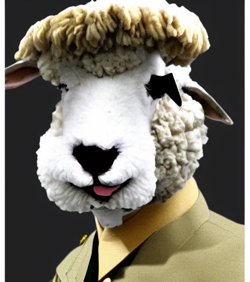 Image similar to george s patton as a sheep, trending on furaffinity