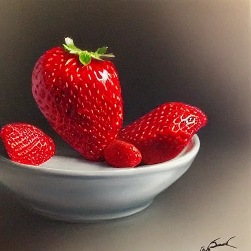 Prompt: david beckham in the form of strawberries photorealism, super detail,